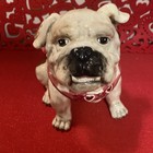 Bulldog Valentine    red Scarf Penelope    Blue Sky Clayworks Figurine  Georgia Dawg