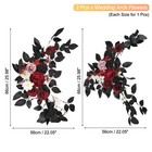 2 Pcs 26  Wedding Arch Flower Artificial Silk Floral Black wine