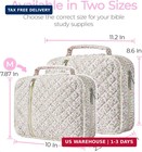 Bible Cover Case For Women large Bible Tote Bags Organizer Quilted Carrying Case