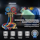 Hvac Manifold Gauge Set For R134 R22 R12 R502  With 5ft Hoses Couplers Adapters