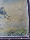 Kittens Grasshopper Framed 1950 s Antique Frame 9 25 By 7 25  Signed