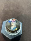 Antique French Cut Glass Rouge Pot Hand Painted Portrait Miniature Vanity Box