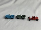 Vintage Lot Of 3 Midgetoy Diecast Cars Jeeps And Racecar