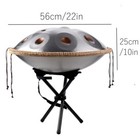 10 Noten Handpan 440 Hz Stahlzunge Silber  Schlagzeug-percussion-instrument Drum