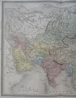 Asia Qing China British India Korea Japan 1861 Tardieu Large Hand Color Map