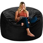 Giant Bean Bag Chair Memory Foam Velvet Soft Portable Comfortable Storage Pocket