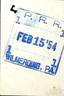 Pullman Company Passenger Ticket Stub Pittsburgh Pa Philadelphia Form 2 15 1954