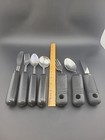 7 Pieces Daily Living Aid4 Weighted 3oversized Slanted Flatware Adaptive Utensil