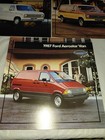 Lot Of 3 Vintage 1987 Ford Vans Brochures  Club Wagon aerostar econoline 
