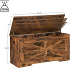 Storage Bench  Wooden Storage Trunk - 39 4  Lift-top Storage Organizer With 2   