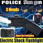 High Power Stun Gun For Self Defense Black Rechargeable Led Flashlight