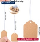 200 Pcs Small Price Tags  Paper Tags With Elastic String  Writable Blank Kraft G