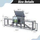 95inches Wood Rabbit Hutch Indoor Bunny Cage Small Animal Pet House Run Outdoor
