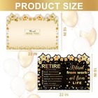 Extra Large Retirement Greeting Card  Black Gold Retire 01  