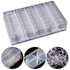 100pack Clear Coin Capsule Round Plastic Holder Container Storage Box Case 30mm