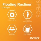 Intex Inflatable Lounge Pool Recliner Lounger Chair With 1 Pack  Blue white 