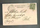 1905 Angola Real Picture Postcard Cover To Portugal African Women Vendors