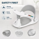 Baby Bath Seat With Thermometer Non Slip Infant Bathtub Chair 6-24 Months