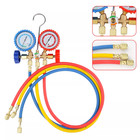 1x Ac Manifold Gauge Set A c Refrigeration 3ft Color Hose Fit R502 R134a R12 R22
