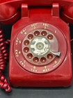 Vintage Cherry Red Western Electric Bell System Rotary 500 Telephone Phone 1969 