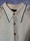 Vintage 60s 70s Jc Penny Coordinated Sportswear Polo Shirt Men   s Sz Large Peach