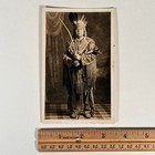 Vintage Postcard Native American Rppc Azo Chief Needahbeh In Regalia Headdress
