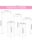 Clear Round Cylinder Pedestal Stands - Large Display Plinths For Wedding