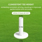 Rubber Golf Tees Driving Range Tees Training Practice Tool Durable 5 Pack