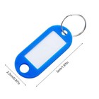 10-100 Plastic Key Tags Metal Ring Luggage Card Name Label Keychain Split Rings