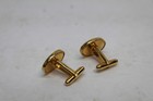 Vintage Mother Of Pearl Gold-tone Caduceus Rn Cufflinks