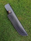 Large Leather Fixed Blade Bowie Knife Belt Sheath Black Leather Knife Holster