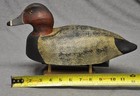 Snow Family Mi  Wood Hand Carved Red Head Duck Decoy Original Paint Kds