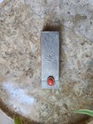 800 Sterling Silver Etched Coral Lipstick Makeup Homder   Mirror Vintage Antique