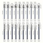 20 Pack Carbide Burrs Drill Hog Set Double Cut Tungsten Rotary Burrs Shank Tools