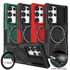 For Samsung Galaxy S23 Ultra S22 Plus S21 Magnetic Mag Safe Ring Stand Hard Case