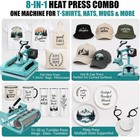 Combo 8 In 1 T-shirt Heat Press Transfer Machine 15 x15  Sublimation Swing Away