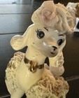 Vintage  50   s Lefton Pink Spaghetti Poodle With Gold Collar