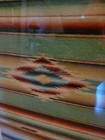  Antique Native American Navajo Handwoven Wool Rug  12 6x23 Framed