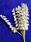 Vintage Small Stems Of Cloth Lily Of The Valley Flowers - 4 Bunches Of 12