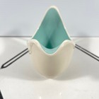 Vintage Turquoise And Cream Ceramic Gravy Boat Mcm Sauce Boat Ever Yours Style