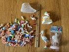 Lot Vintage Baby Shower Cake Topper  Storks  Party Favors Miniatures Boy Or Girl