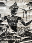 Raised Cambodian Angkor Wat Temple Rubbing Suryavarman Khmer Dynasty Relief Mcm 