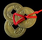Feng Shui 3 Coin Red Thread Hanging Good Luck Wealth Prosperity