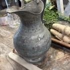 Vintage Ewer Pitcher Persian Tinned Copper