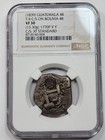 1839 Guatemala Counterstamp On Cob 4 Reales Ngc Vf30 Choice Patina  v583