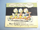 1940-1950 Walt Disney Comic Subscription Card Huey Dewey Louie Scooter Near Mint