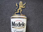 Used Modelo Especial  Beer Tap Handle 14 Inch Gold Lion Topper
