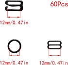 60 Pcs 12mm Bra Hooks For Straps 3 Styles Sewing Hooks Bra Rings And Sliders For