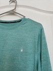 Spyder Mens Rash Guard Small Long Sleeve 30  Spf Swim New Heathered Green Adult