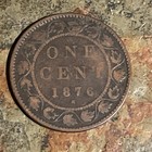 1876-h Large One Cent Canadian 1 Penny  01 Canada 1876 H Royal Mint Coin W30